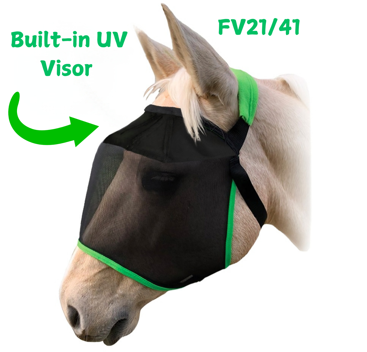 UV PROTECTION 2 PIECE PAIR. Wild Horse Veils With Nose Skirts