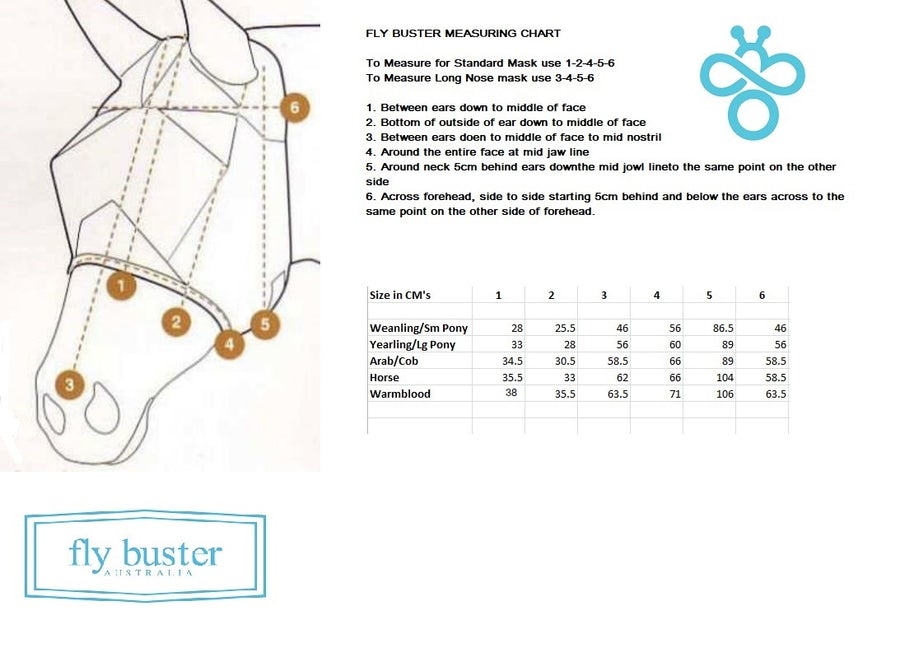 CASHEL & FLY BUSTER FLY MASKS FOR PONIES, FOALS, WEANLINGS & YEARLINGS