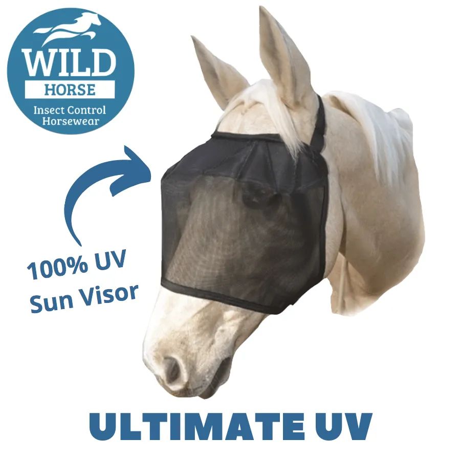 UV PROTECTION 2 PIECE PAIR. Wild Horse Veils With Nose Skirts