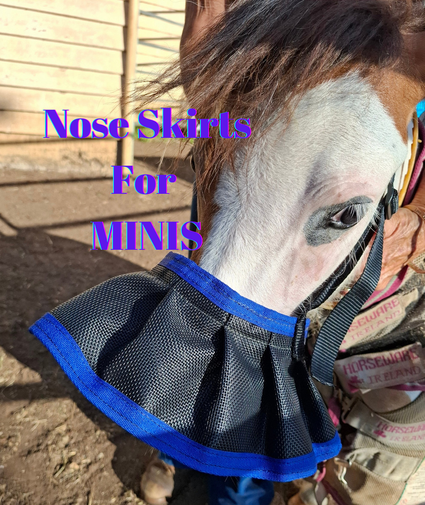 UV PROTECTION 2 PIECE PAIR. Wild Horse Veils With Nose Skirts