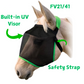 UV PROTECTION 2 PIECE PAIR. Wild Horse Veils With Nose Skirts