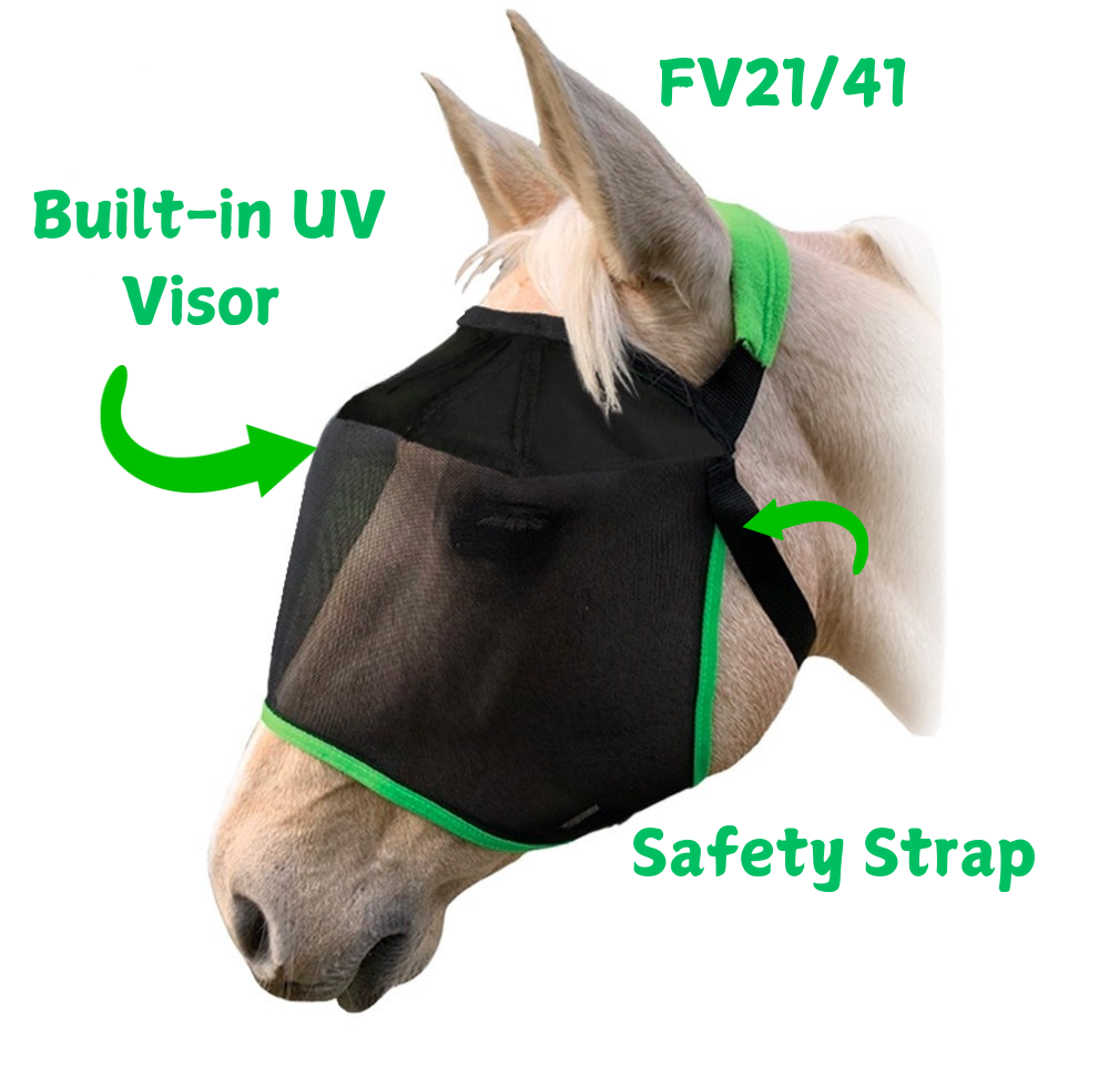 UV PROTECTION 2 PIECE PAIR. Wild Horse Veils With Nose Skirts