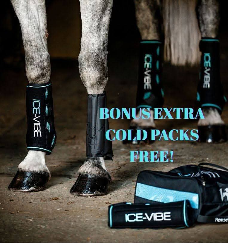 ICE-VIBE TENDON WRAPS WITH EXTRA COLD PACKS (4) Valued at $52.95