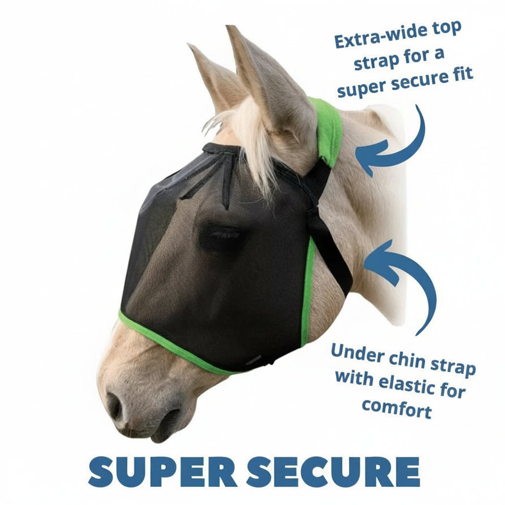 UV PROTECTION 2 PIECE PAIR. Wild Horse Veils With Nose Skirts