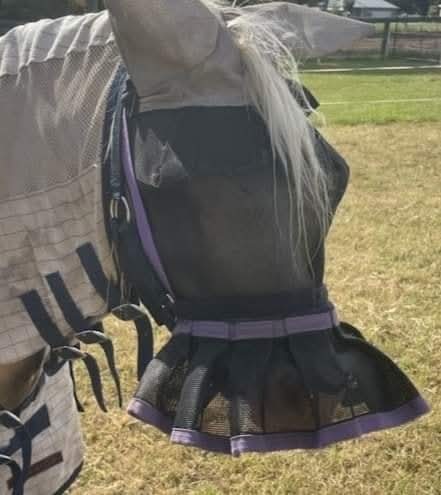 UV PROTECTION 2 PIECE PAIR. Wild Horse Veils With Nose Skirts