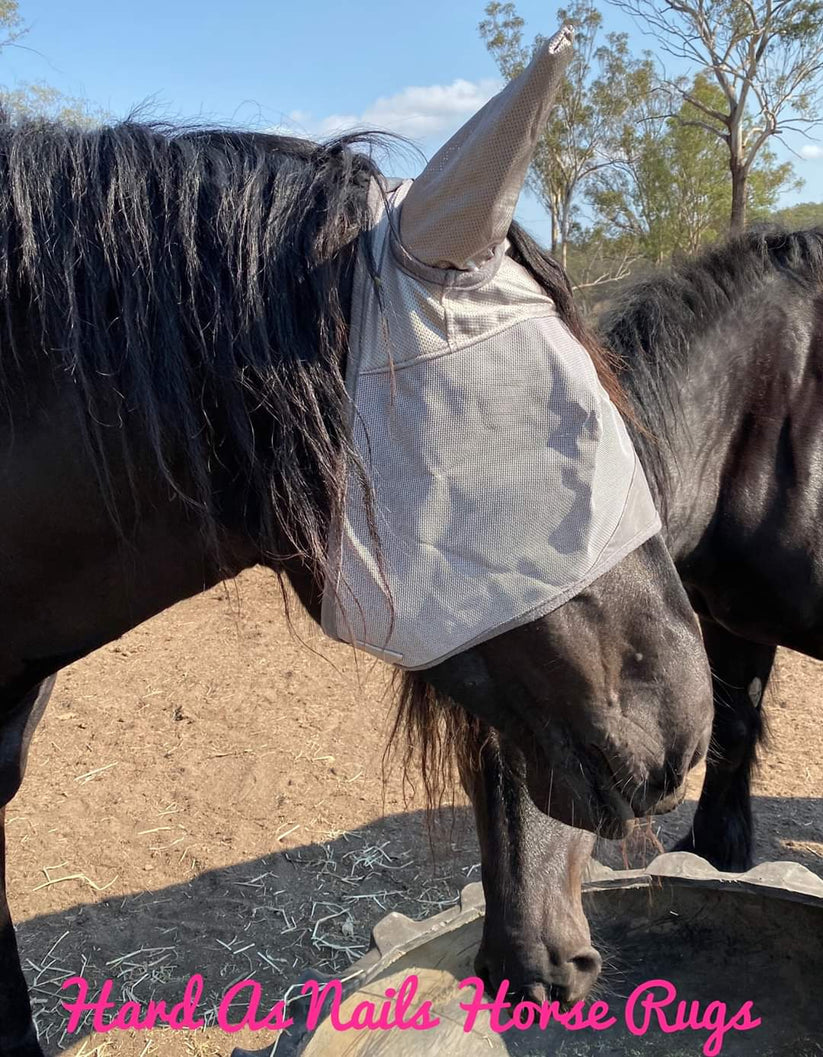 CASHEL CRUSADER & FLY BUSTER FLY MASKS FOR COB, HORSE, WB & DRAFT