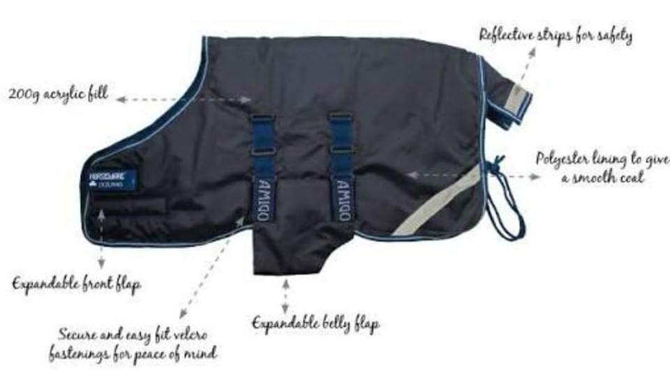🔖AMIGO EXPANDABLE 200G FOAL RUG