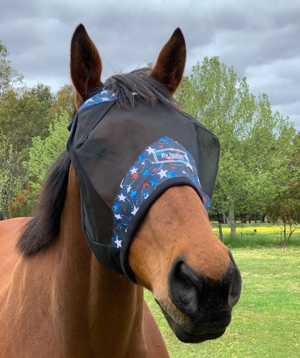 CASHEL CRUSADER & FLY BUSTER FLY MASKS FOR COB, HORSE, WB & DRAFT