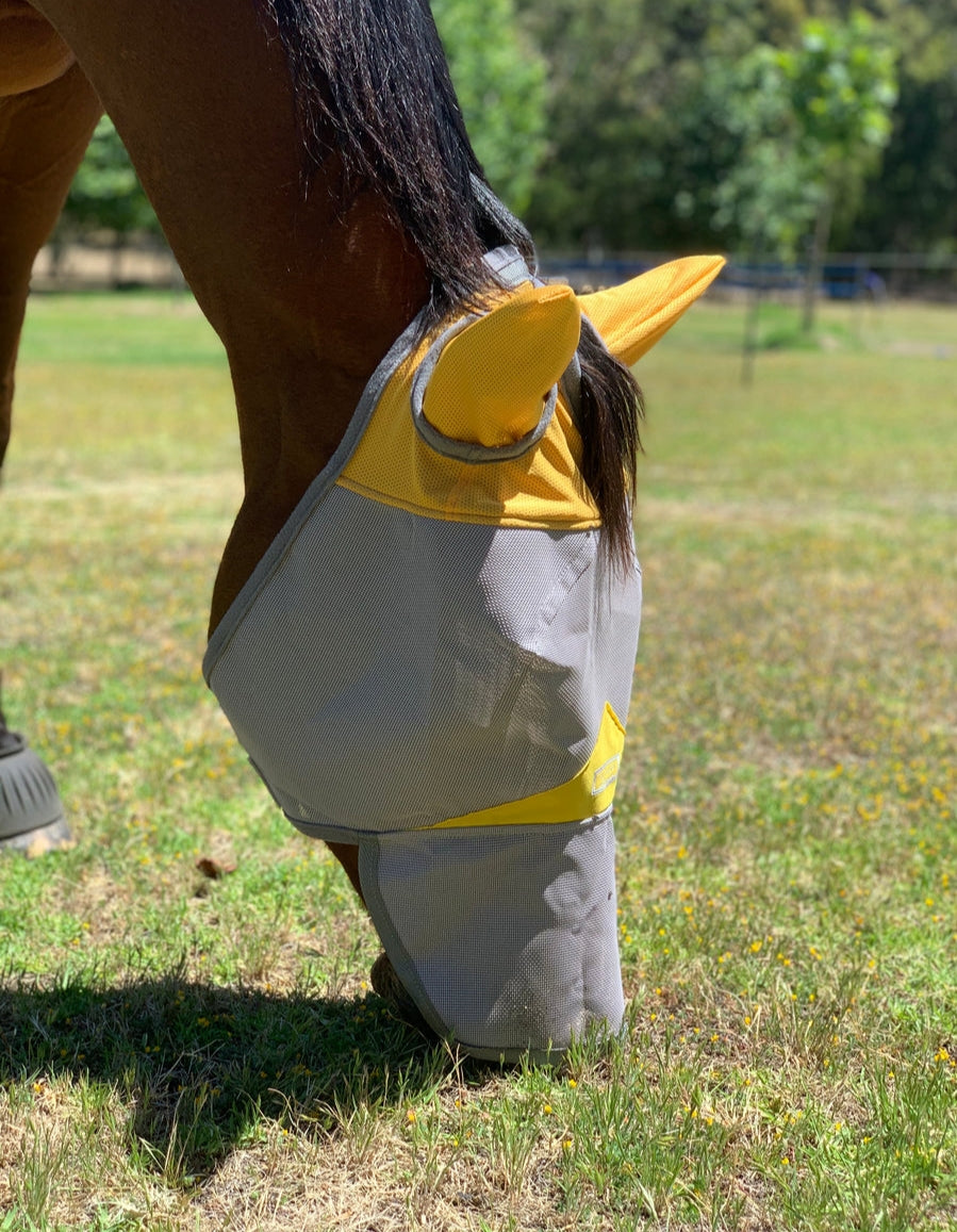 CASHEL CRUSADER & FLY BUSTER FLY MASKS FOR COB, HORSE, WB & DRAFT