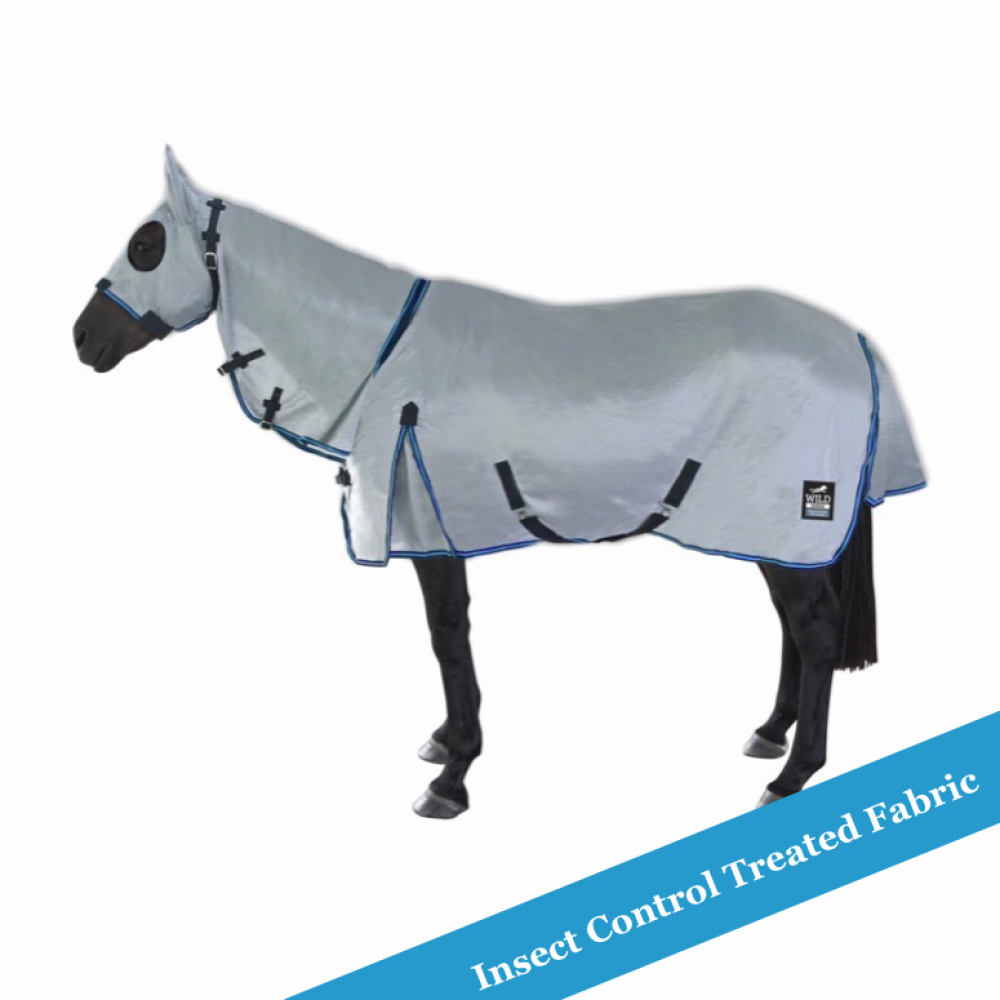 WILD HORSE INSECT CONTROL COOL MESH RUG WITH INTERGRATED HOOD