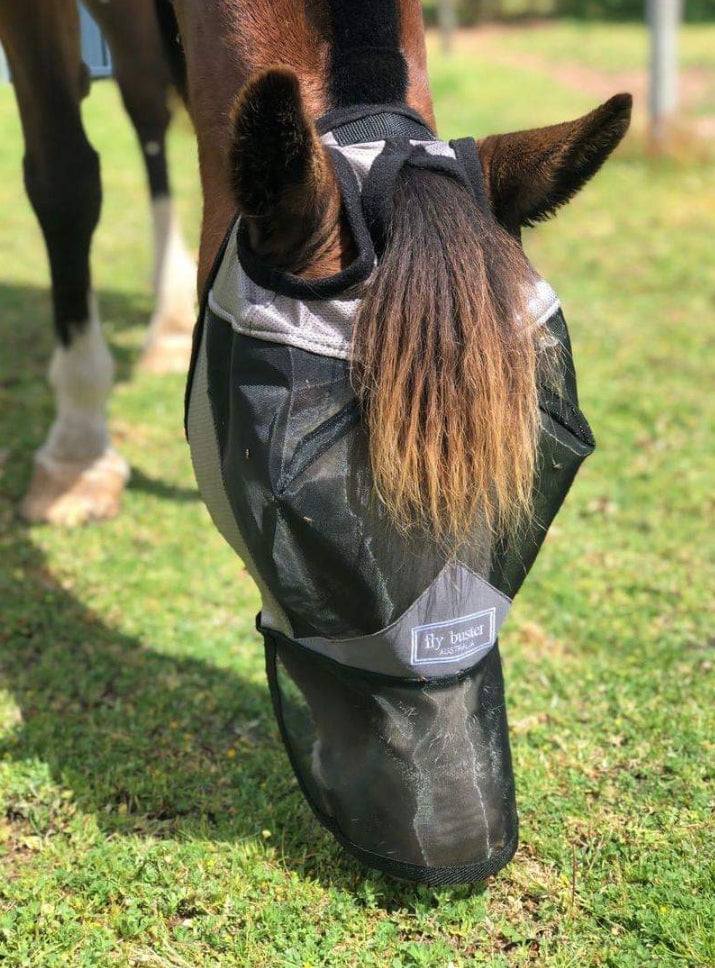 CASHEL CRUSADER & FLY BUSTER FLY MASKS FOR COB, HORSE, WB & DRAFT