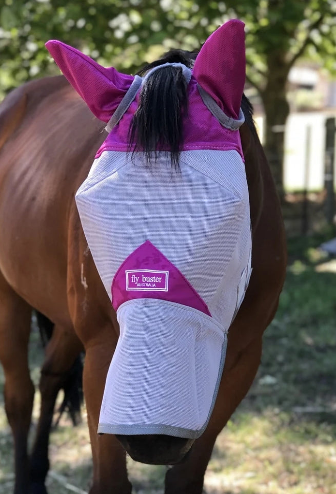 CASHEL CRUSADER & FLY BUSTER FLY MASKS FOR COB, HORSE, WB & DRAFT