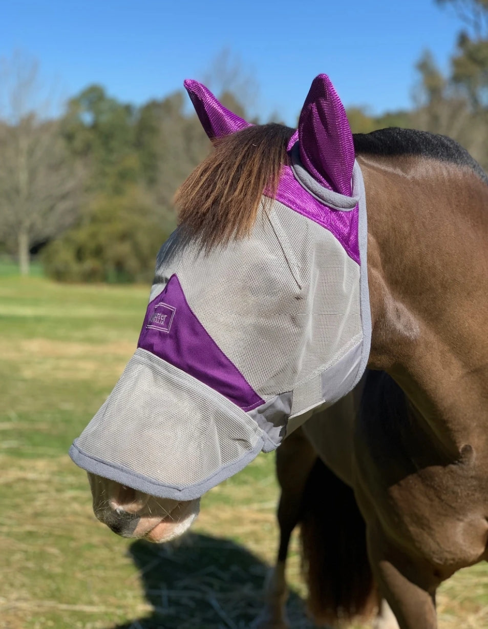 CASHEL CRUSADER & FLY BUSTER FLY MASKS FOR COB, HORSE, WB & DRAFT