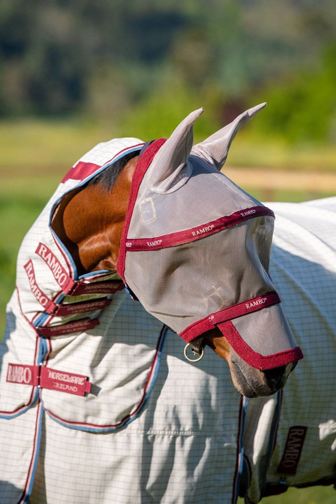 Rambo Flymask Plus Non Treated O/b - Fly Mask Rambo - 750x480 PNG - Foto 11