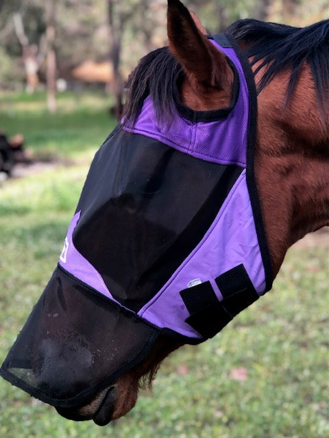 CASHEL CRUSADER & FLY BUSTER FLY MASKS FOR COB, HORSE, WB & DRAFT