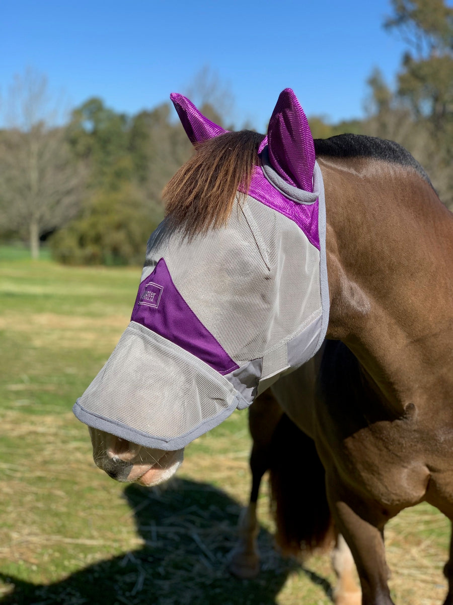 CASHEL CRUSADER & FLY BUSTER FLY MASKS FOR COB, HORSE, WB & DRAFT